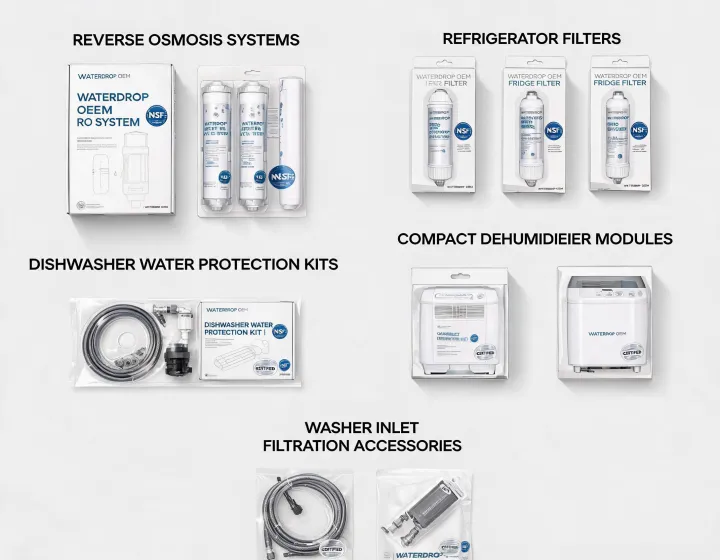 Waterdrop water treatment SKU lineup by category